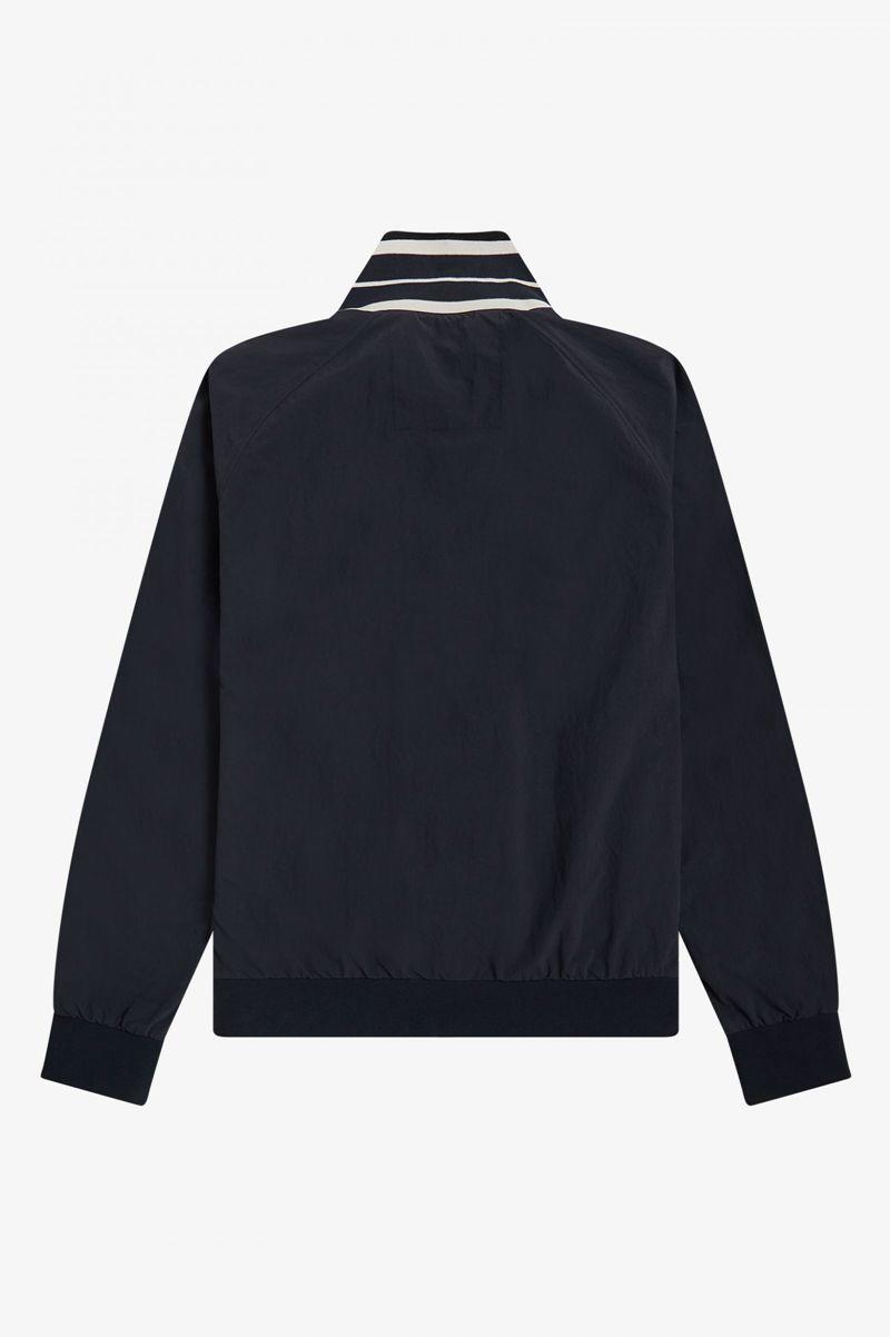 Navy Fred Perry Striped Collar Track Men's Jackets | PH 1252SGLO